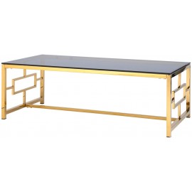 Журнальный стол Бруклин 120x60, золото, smoke